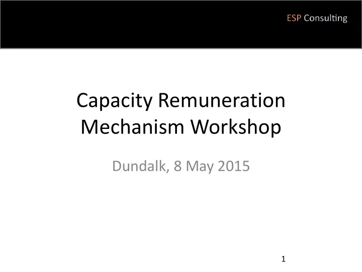 capacity remuneration