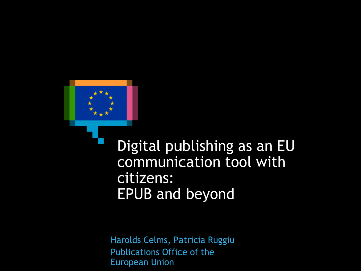 digital publishing as an eu communication tool with