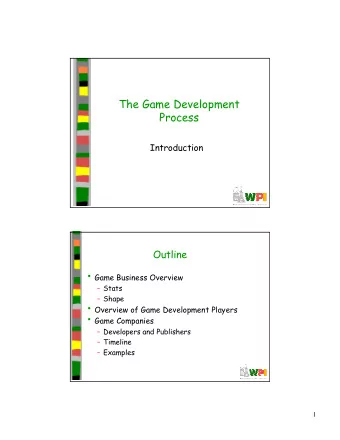 Random Statistics  60% of all Americans play video games   In 2000, 35% of Americans rated