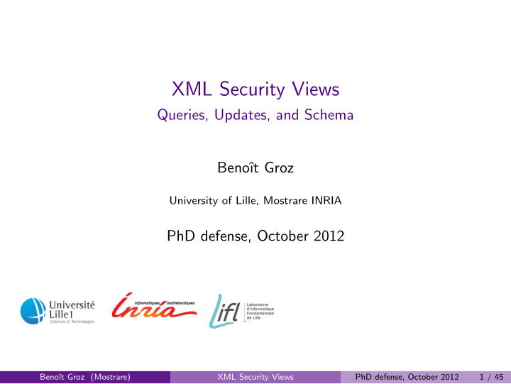 xml security views