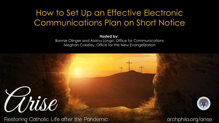 how to set up an effective electronic communications plan