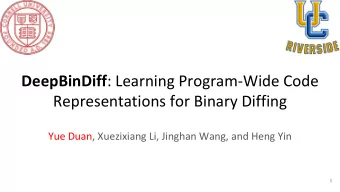 DeepBinDiff : Learning Program-Wide Code  Representations for Binary Diffing  Yue Duan, Xuezixiang
