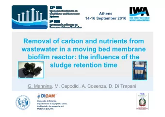 Removal of carbon and nutrients from  wastewater in a moving bed membrane  biofilm reactor: the