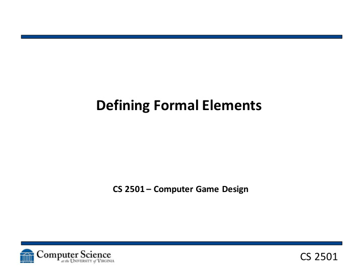 defining formal elements