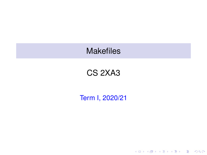 makefiles cs 2xa3