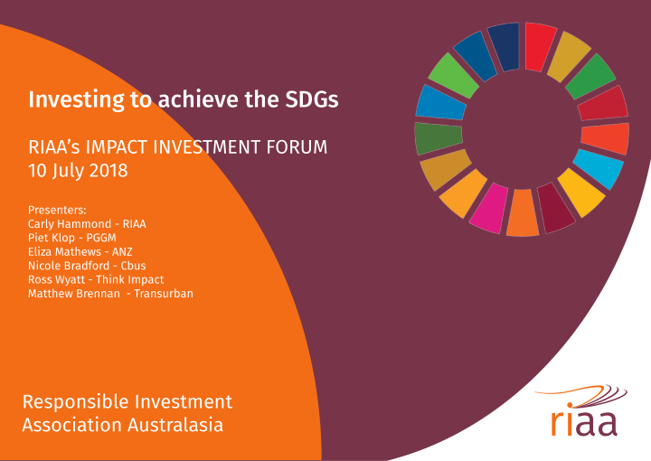 investing to achieve the sdgs