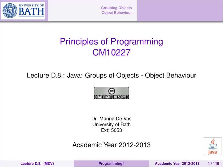 principles of programming cm10227
