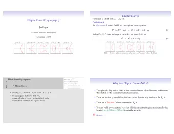 Quick Review: Quadratic Residues  Koblitzs Method  We want to solve equations like:  All of the