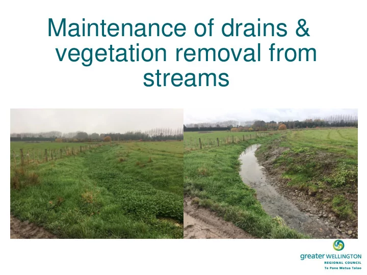 maintenance of drains amp