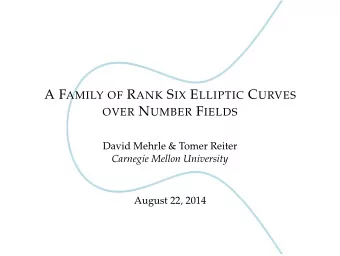 = Z r  T E ( Q )   rank  torsion  Rank &lt;  ,  hard to compute!