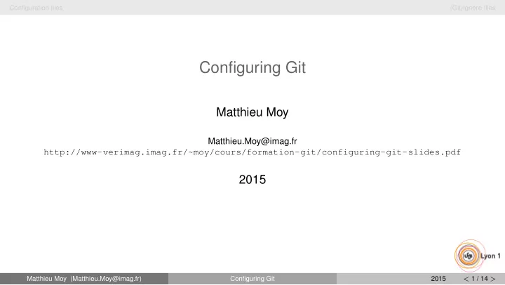 configuring git