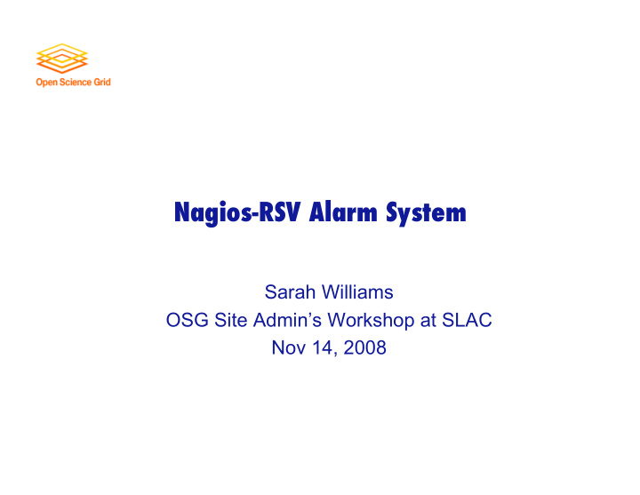 nagios rsv alarm system