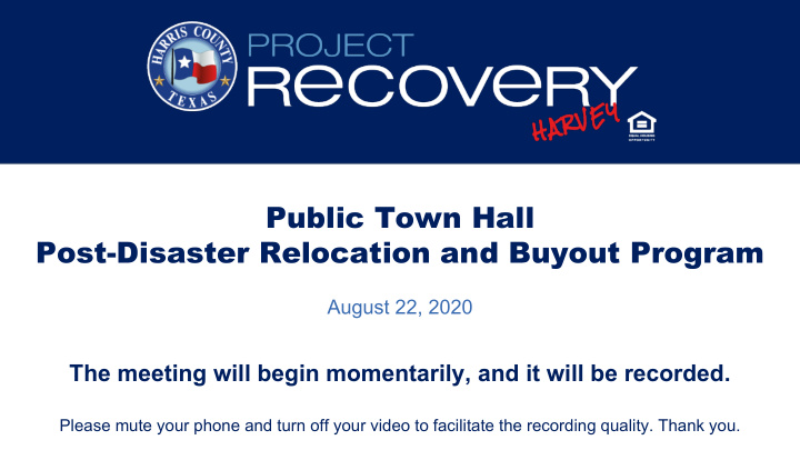 public town hall post disaster relocation and buyout