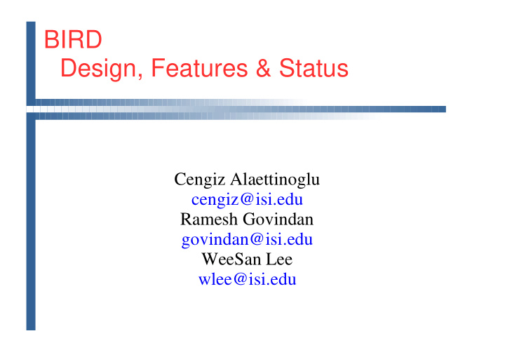 bird design features status