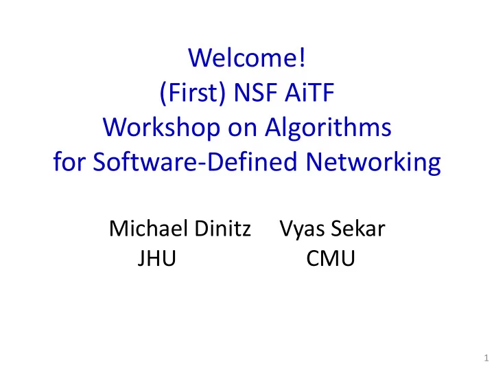 first nsf aitf