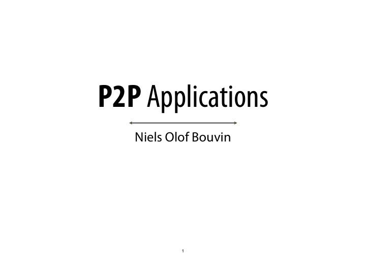 p2p applications