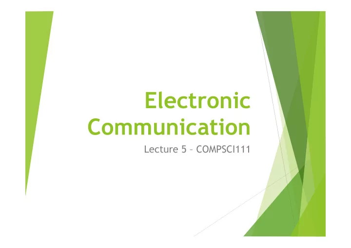 electronic communication