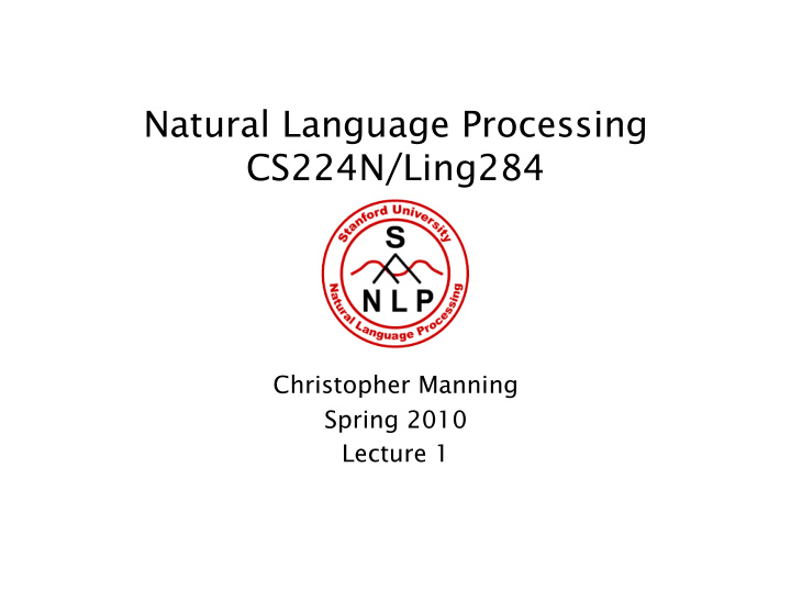 natural language processing cs224n ling284