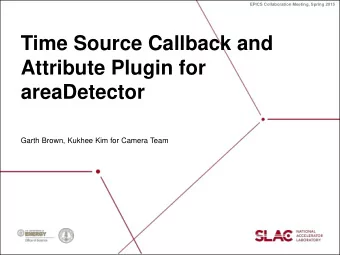 Attribute Plugin for  areaDetector  Garth Brown, Kukhee Kim for Camera Team  EPICS Collaboration