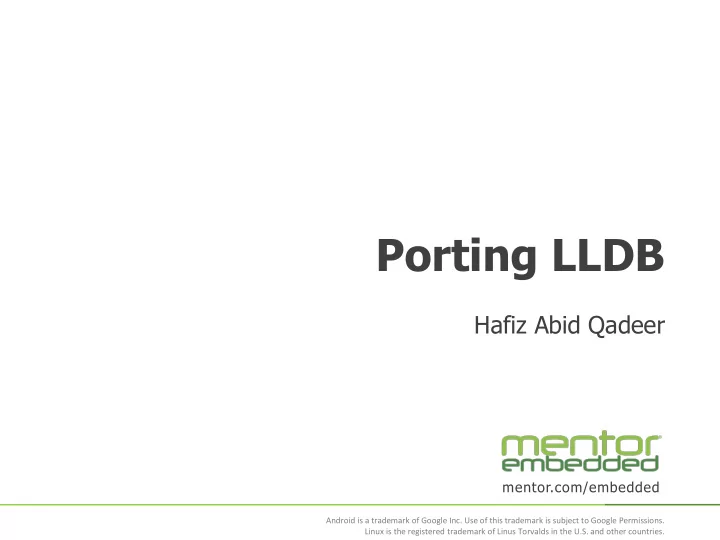 porting lldb