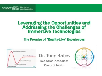 Dr. Tony Bates  Research Associate  Contact North  www.contactnord.ca  Webinar F  Format  Aim of