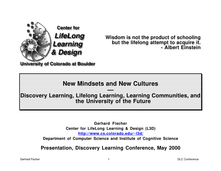 new mindsets and new cultures