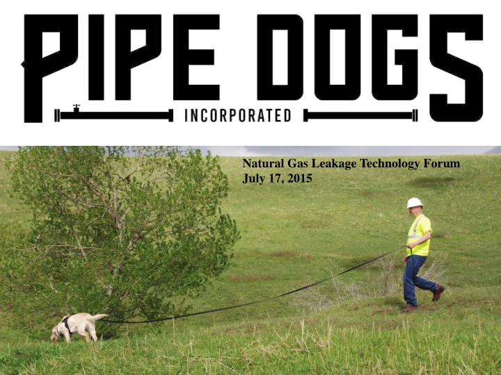natural gas leakage technology forum july 17 2015