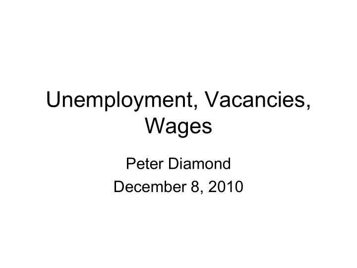 unemployment vacancies wages