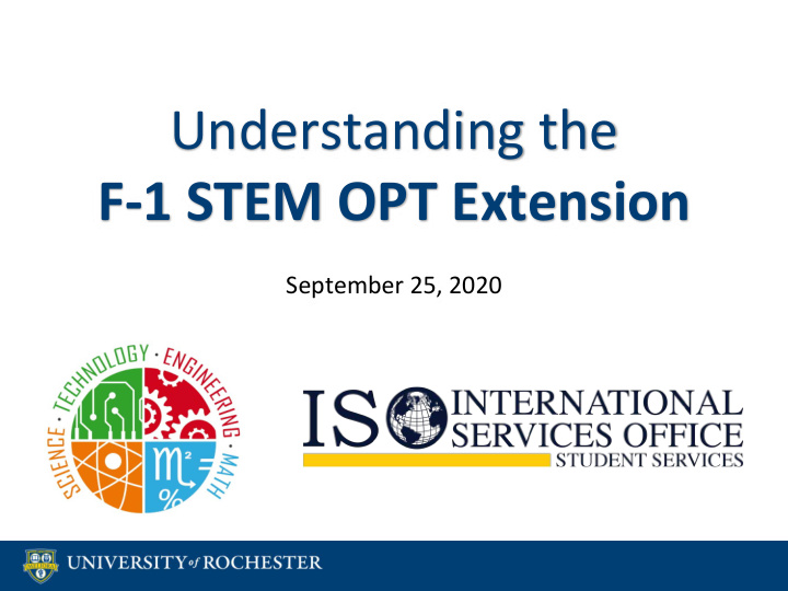 understanding the f 1 stem opt extension