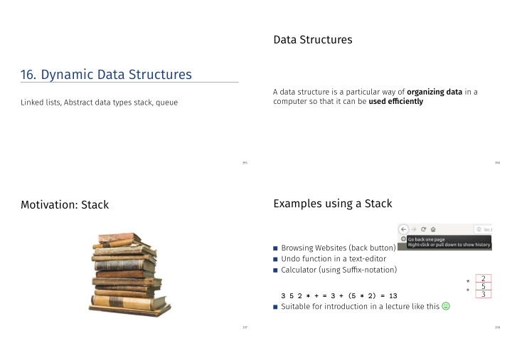 16 dynamic data structures