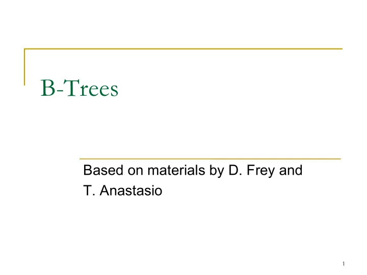b trees
