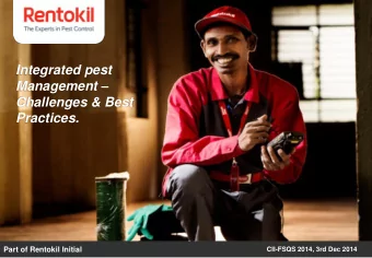 Integrated pest Management   Challenges &amp; Best  Practices.  Part of Rentokil Initial