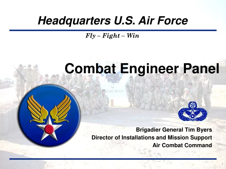 combat engineer panel