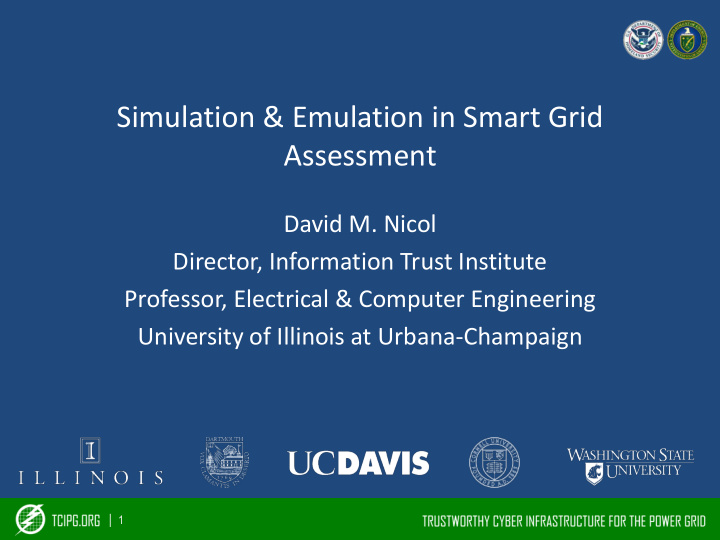 simulation emulation in smart grid assessment