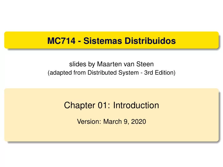 mc714 sistemas distribuidos