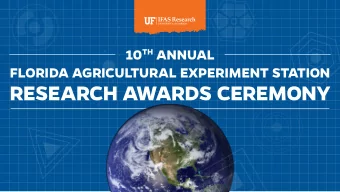 RESEARCH AWARDS CEREMONY  UF/IFAS  AWARDS OF EXCELLENCE FOR  GRADUATE RESEARCH  BEST MASTERS