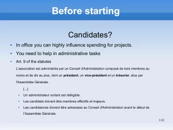Before starting  Candidates?  In office you can highly influence spending for projects.    You