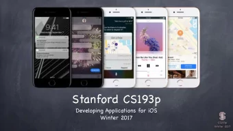 Stanford CS193p Developing Applications for iOS  Winter 2017 CS193p  Winter 2017  Today  Core Data