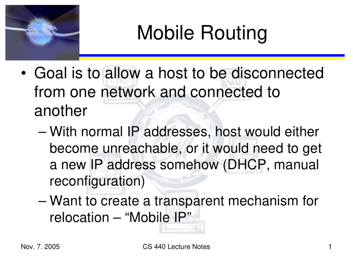 mobile routing
