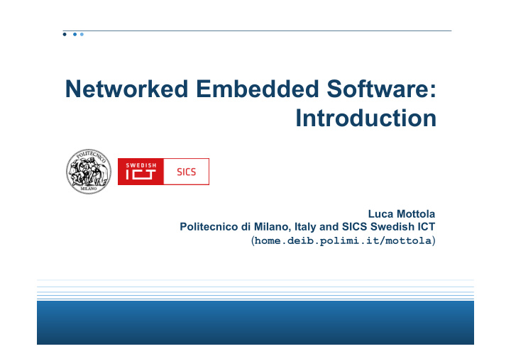 networked embedded software