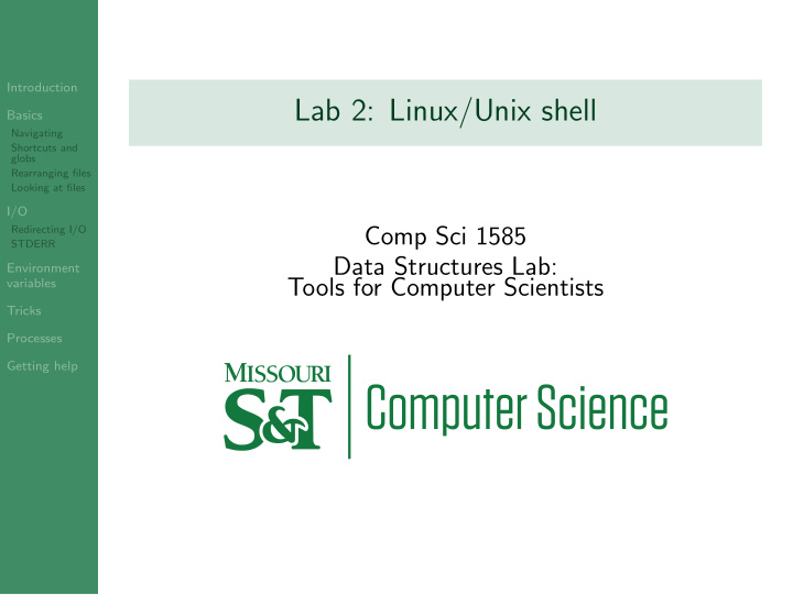 lab 2 linux unix shell