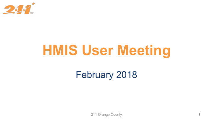hmis user meeting