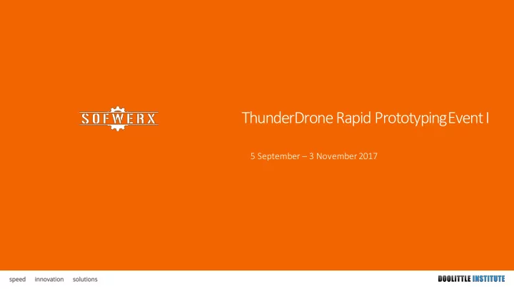 thunderdrone rapid prototypingeventi