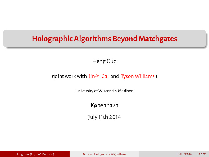 holographicalgorithms beyond matchgates