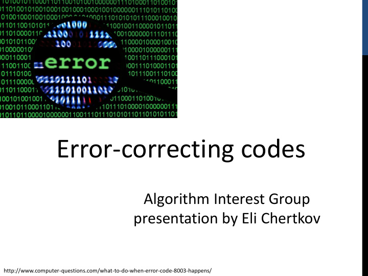 error correcting codes