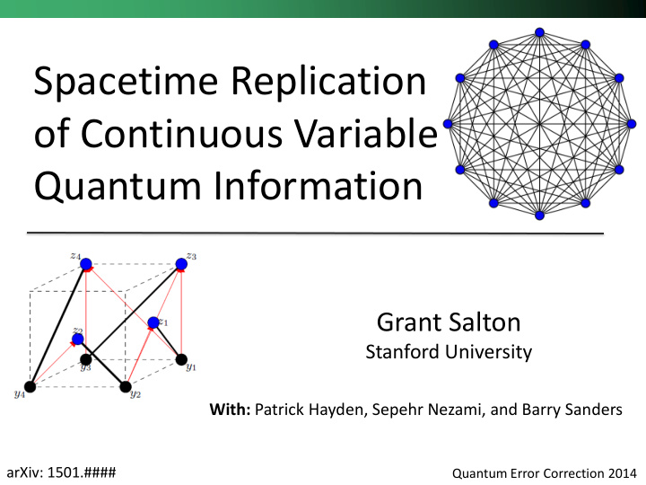 spacetime replication of continuous variable