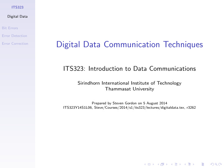 digital data communication techniques