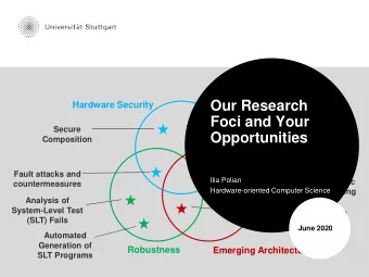 hocos  SLT Programs  hardware-oriented  computer science  Why This Presentation?   Lectures must