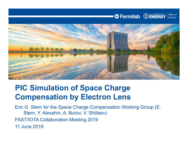 pic simulation of space charge compensation by electron