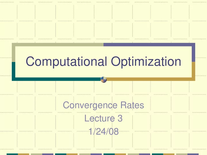 computational optimization